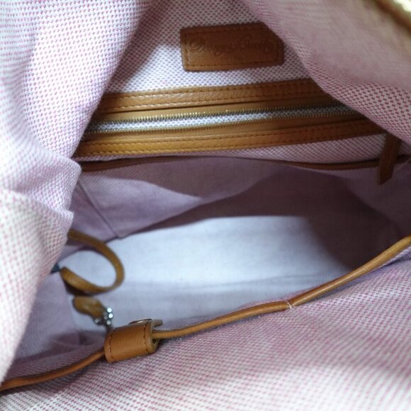 Dooney & Bourke Womens Handbag Tote Beige Leather Hobo Zip Dillen - Picture 12 of 13